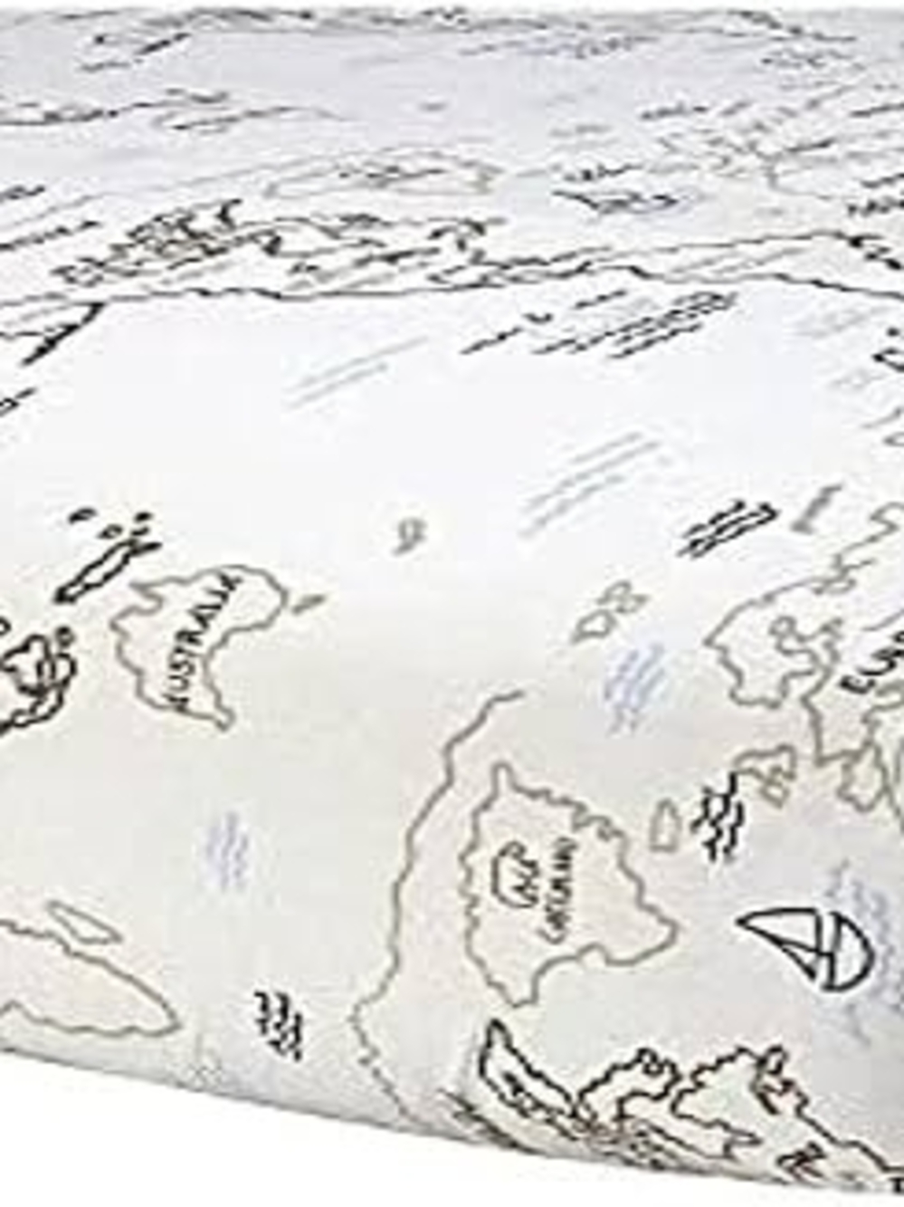 Sadie & Scout Zahara World Map Fitted Crib Sheet - Neutral Nursery